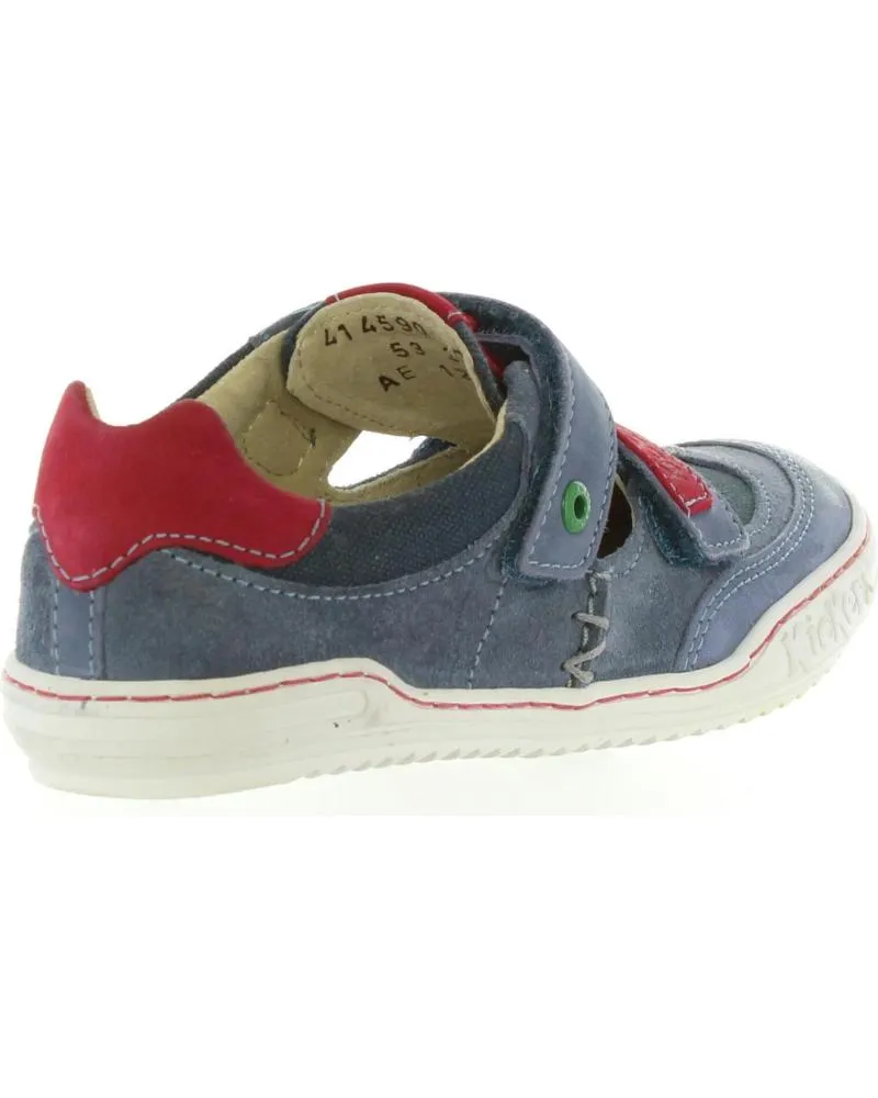 Zapatos de Niño KICKERS 414590-30 JYKROI 53 BLEU ROUGE