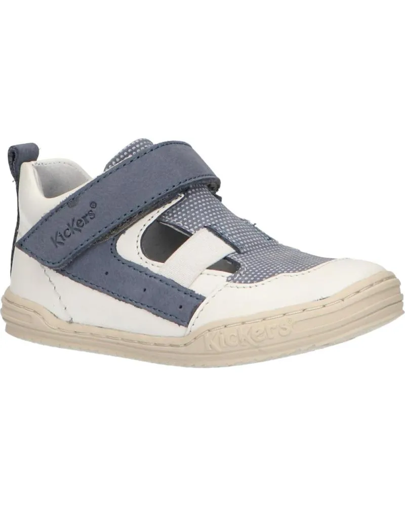 Zapatos de Niño KICKERS 545222-10 JASON 33 BLANC BLEU