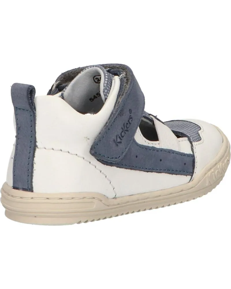 Zapatos de Niño KICKERS 545222-10 JASON 33 BLANC BLEU