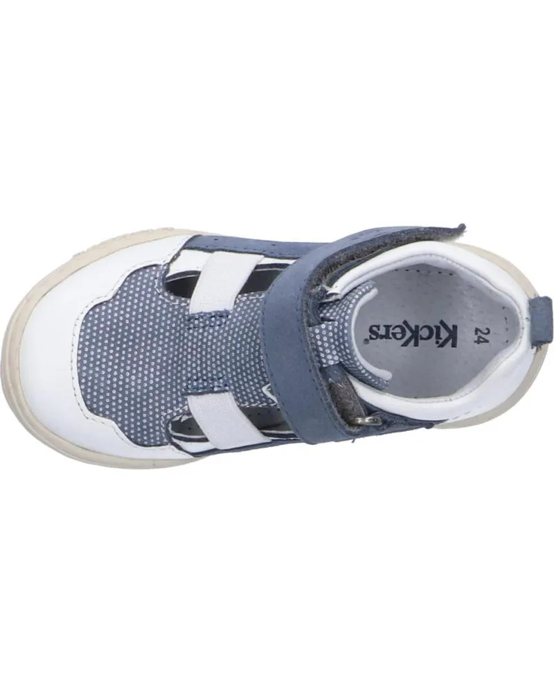 Zapatos de Niño KICKERS 545222-10 JASON 33 BLANC BLEU