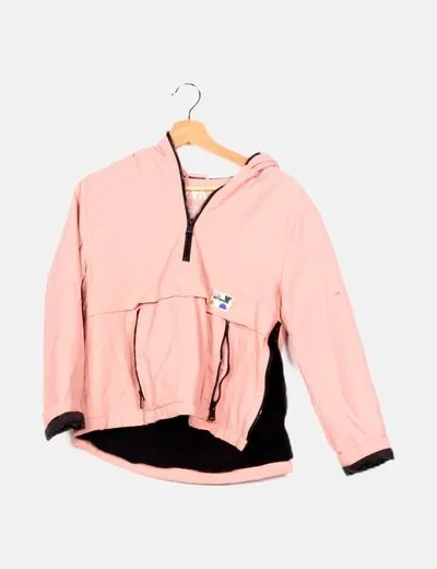 Zara Impermeable rosa básico