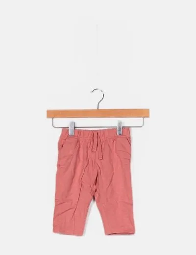 Zara Pantalón baggy rosa