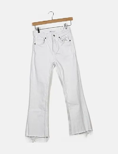 Zara Pantalón blanco bootcut