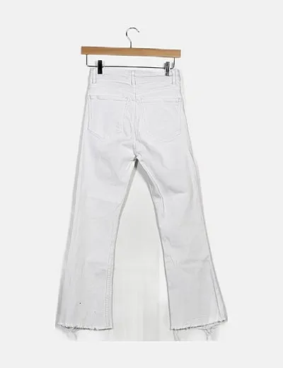 Zara Pantalón blanco bootcut