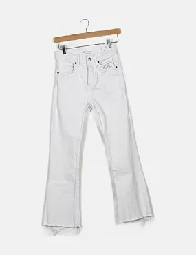 Zara Pantalón blanco bootcut