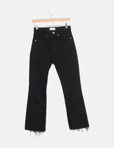 Zara Pantalón denim negro