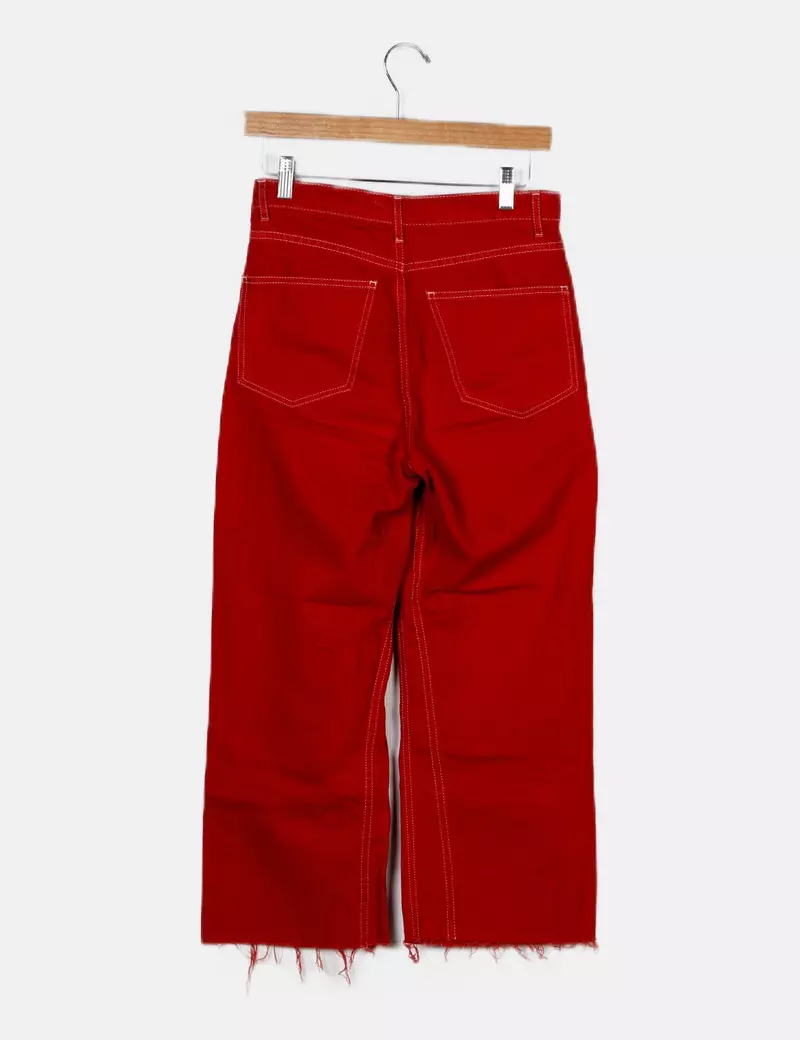 Zara Pantalón palazzo rojo