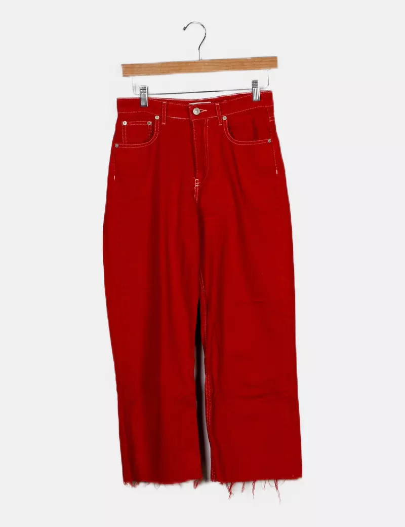 Zara Pantalón palazzo rojo